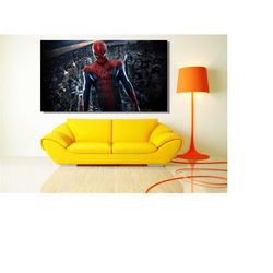 spiderman poster art print,spider-man canvas wall art,spiderman canvas art,gift for kids,spider-man wall decor,game room