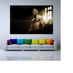 conor mcgregor poster print art,conor mcgregor poster art,gym wall art canvas prints,fitness room decors,ufc boxing figh