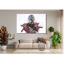 graffiti spiderman poster art,spider-man canvas wall art,spiderman canvas print art,gift for kid,kids room game room man