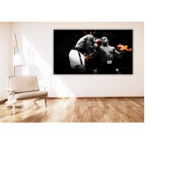 mike tyson punch poster print art,mike tyson poster art,gym wall art canvas prints,fitness room decors,ufc boxing fighti