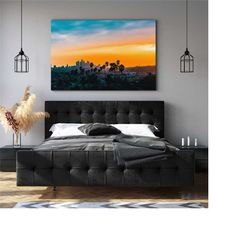 california sunset art canvas print,landscape canvas wall art decor,california cityscape wall art,housewarming gifts,livi