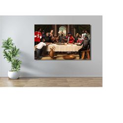 last supper legend rappers poster print,legend rappers canvas wall art,hip hop poster,eminem,tupac,,ready to hang