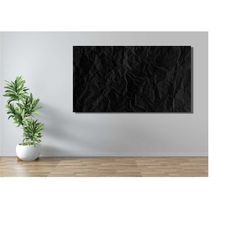 abstract black 3d effect wall art,abstract boho black paper on canvas,extra large wall art,living room wall art decor,mo