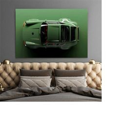 green porsche 911 print,porsche 911 canvas sport car wall art print,office wall decor,ar posters,porsche fan gift,extra