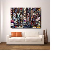 new york illustration canvas print art,new york street pop art canvas wall art,new york fashion wall art,landscape citys