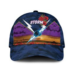 melbourne storm classic cap with poppy flowers shop now