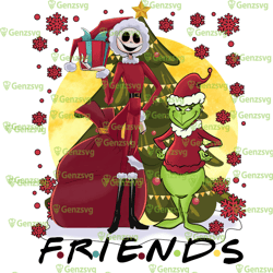 friends jack skellington and grinch christmas png, dr suess grinch christmas shirt, nightmare before christmas shirt