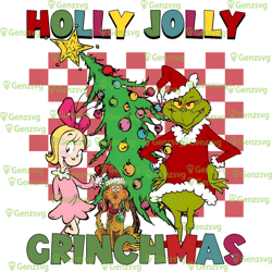 holly grinchmas jolly tshirt, grinch and friends christmas vibes png, grinch cindy lou who and max shirt