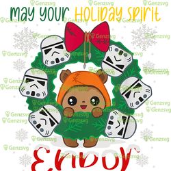 cute ewok christmas may your holiday spirit endor tshirt, star christmas wars ewok tshirt, ewok xmas tshirt