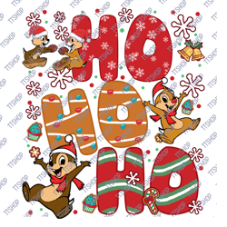 ho ho ho chip & dale christmas tshirt, christmas vacation chip & dale tshirt, double christmas trouble shirt