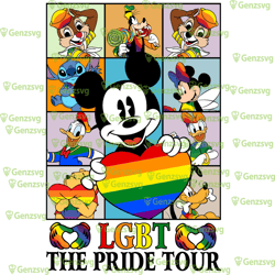 lgbt the pride tour t-shirt, mickey and friends lgbt pride tshirt, gay lesbian pride month shirt