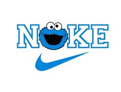 cookie monster nike svg, nike logo svg, nike sesame street svg, png