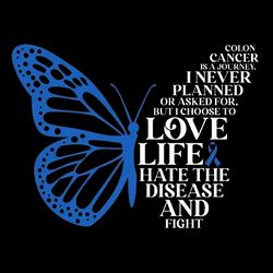 colon cancer is a journey svg png, colon cancer awareness svg, cancer survivor gift idea, digital download dtf sublimati