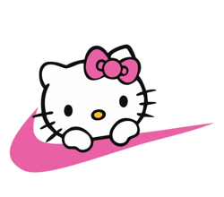 kitty swoosh layered svg, kitty nike cricut file, cut files, layered digital vector file, kitty digital