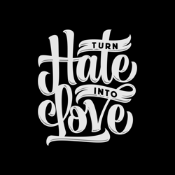 metal poster displate turn hate into love png