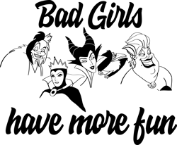 bad girls have more fun svg, villains svg, witches silhouette svg, bad girls svg cut file for cricut, instant download s