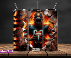 chicago bears  cracked holetumbler wraps, , nfl logo,, nfl sports, nfl design png, design by mon ami  02