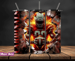 arizona cardinals cracked holetumbler wraps, , nfl logo,, nfl sports, nfl design png, design by mon ami  08