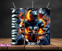 dallas cowboys cracked holetumbler wraps, , nfl logo,, nfl sports, nfl design png, design by mon ami  13