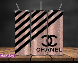 chanel  tumbler wrap, chanel tumbler png, chanel logo, luxury tumbler wraps, logo fashion  design by mon ami 32