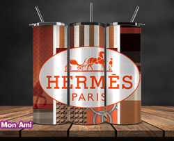 hermes  tumbler wrap, hermes tumbler png, hermes logo, luxury tumbler wraps, logo fashion  design by mon ami 47