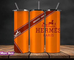 hermes  tumbler wrap, hermes tumbler png, hermes logo, luxury tumbler wraps, logo fashion  design by mon ami 110