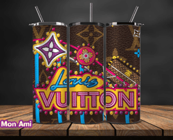 lv  tumbler wrap, lv tumbler png, lv logo, luxury tumbler wraps, logo fashion  design by mon ami 115