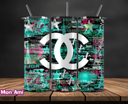 chanel  tumbler wrap, chanel tumbler png, chanel logo, luxury tumbler wraps, logo fashion  design by mon ami 137