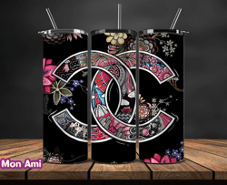 chanel  tumbler wrap, chanel tumbler png, chanel logo, luxury tumbler wraps, logo fashion  design by mon ami 150