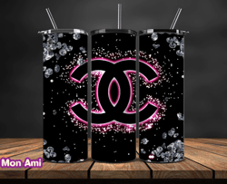 chanel  tumbler wrap, chanel tumbler png, chanel logo, luxury tumbler wraps, logo fashion  design by mon ami 151