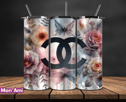 chanel  tumbler wrap, chanel tumbler png, chanel logo, luxury tumbler wraps, logo fashion  design by mon ami 157