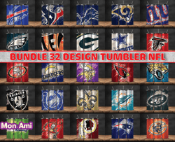 bundle 32 design nfl teams, nfl logo, tumbler design, design bundle football, nfl tumbler design, design by mon ami02