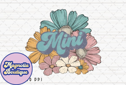 retro mini floral vintage mom flower png design 09