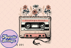vintage soul cassette tape flowers png design 11