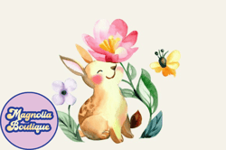 watercolor spring baby animal clipart design 96
