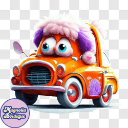 colorful cartoon character driving car png design 168