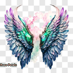colorful angel wings for decorative and symbolic purposes png design 249