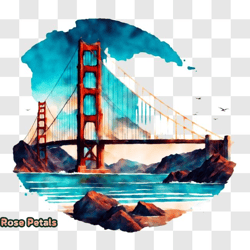 golden gate bridge   iconic landmark in san francisco png design 258