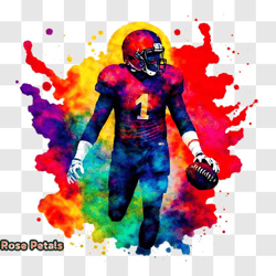 football player with number 1 running towards the right png design 271