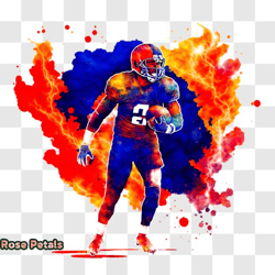 colorful football player in action png design 281