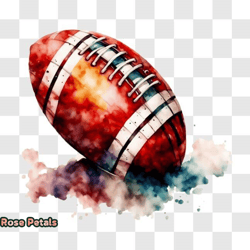 colorful watercolor football ball png design 282