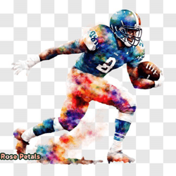 vibrant football player artwork png design 296