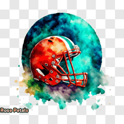 colorful miami dolphins football helmet png design 310