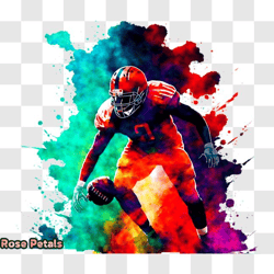 dynamic football player running with the ball png design 309