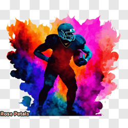 vibrant football action shot png design 307