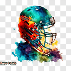 colorful football helmet artwork png design 317