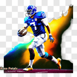 football player running with the ball png design 313