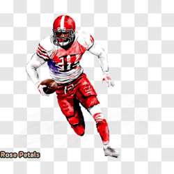 football player running with ball png design 329