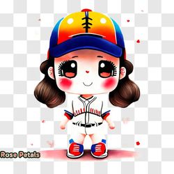 cartoon baseball player in batting stance png design 21