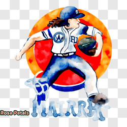 dynamic baseball player throwing the ball png design 31